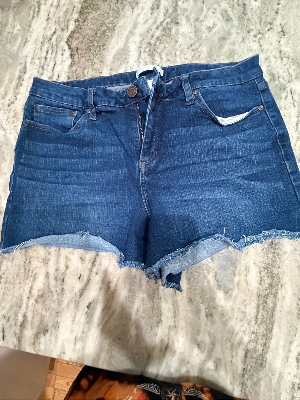 LC Lauren Conrad Dark Blue Denim Cutoff Shorts